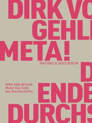 cover image of Meta! Das Ende des Durchschnitts